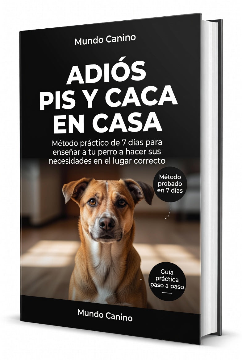 Adiós Pis y Caca en Casa – Método práctico de 7 días para educar a tu perro + 3 Bonos